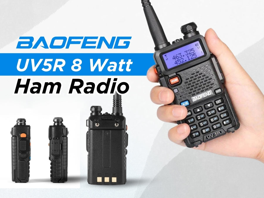 Baofeng UV5R 8W, actual Tigrett Outdoors product photo